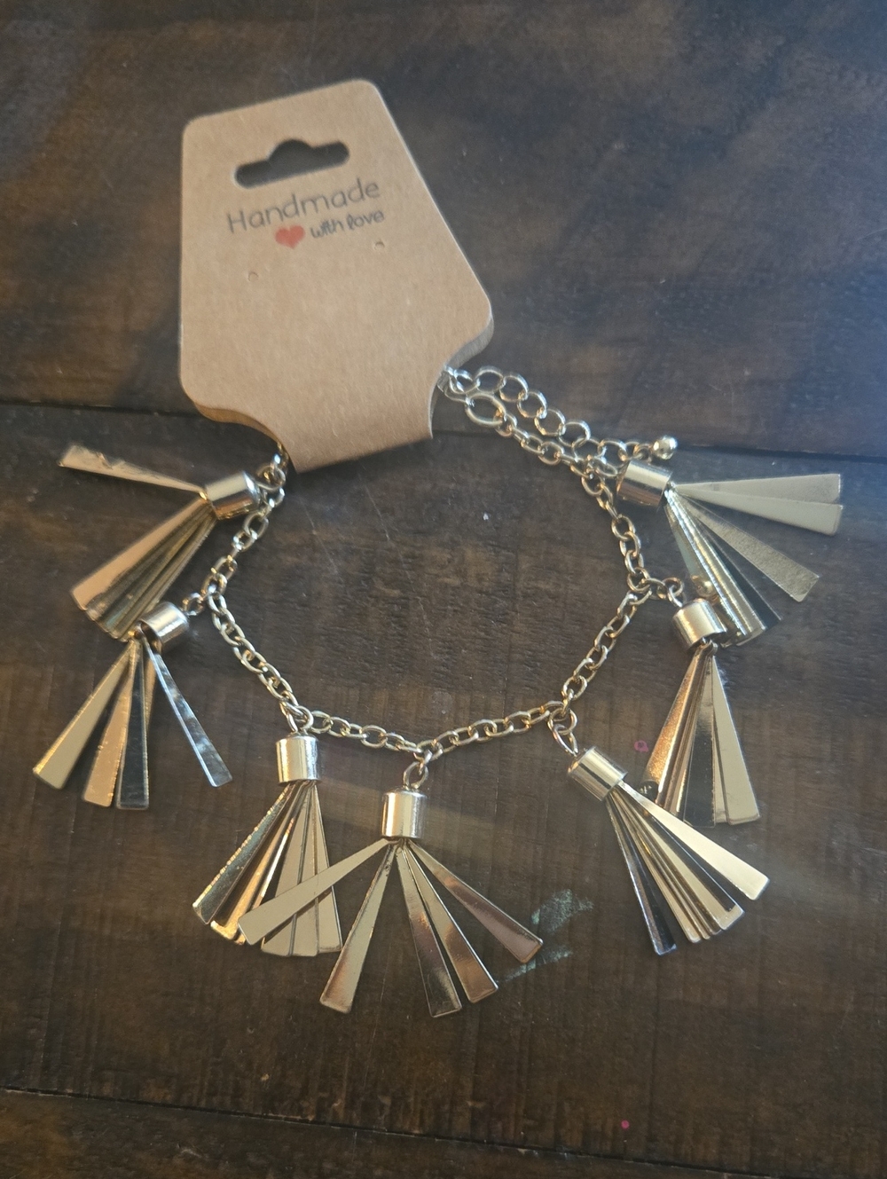 Gold-Tone Tassel Charm Bracelet